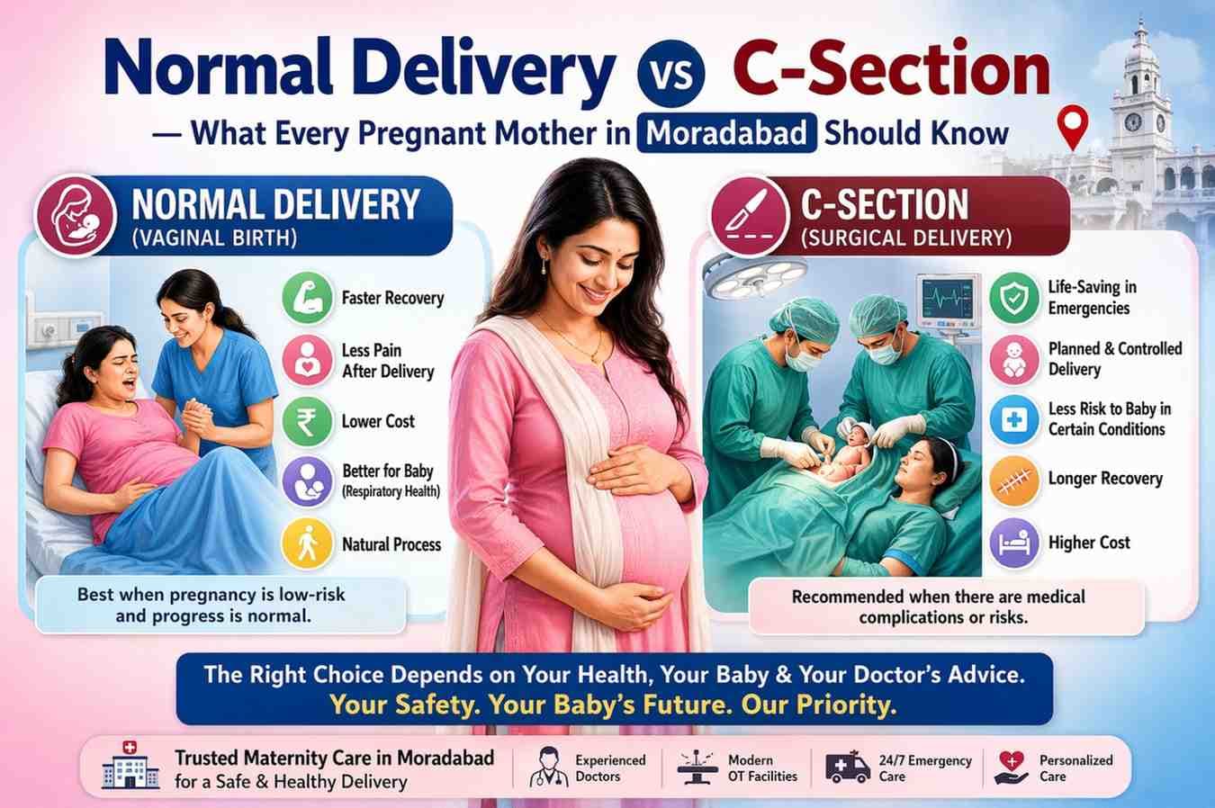 Normal Delivery vs C-Section — What Every Pregnant Mother Should Know